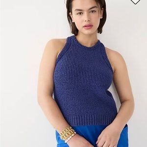 SOLD JCrew High-neck textured pointelle sweater-tanks, Size Small